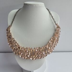 Lovisa bib necklace peach rhinestones